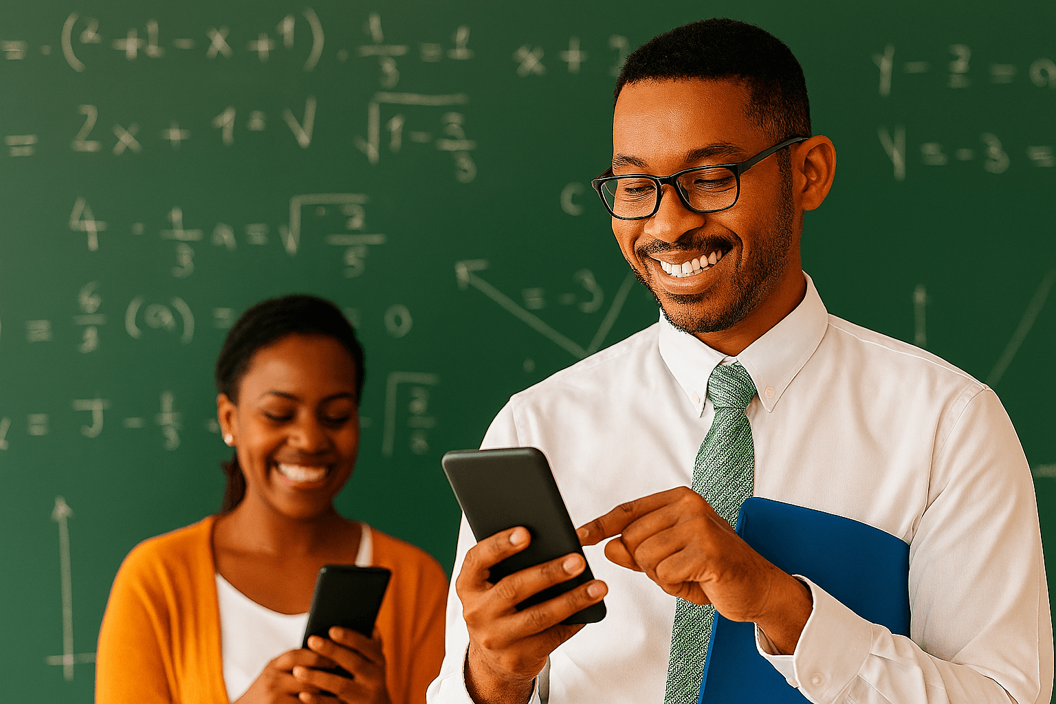 Teacher with glasses